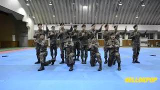 Korean Men In Army Uniform Dance To K-pop