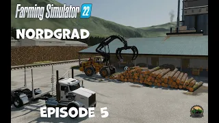 FS22🌲Nordgrad 🌲Episode 5🌲Logging🌲We will deliver the cargo on time! Unloading at the factory😎VOLVO