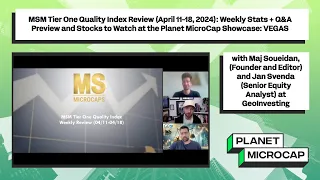 MSM Tier One Quality Index Review + Q&A Preview and Stocks to Watch with Maj Soueidan / Jan Svenda