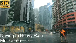 Driving In Heavy Rain | Melbourne Australia | 4K UHD