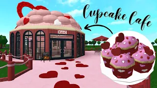 🧁💓 i build the valentine cupcake into a Cafe Bakery in BLOXBURG | Roblox