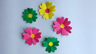 Paper Flowers using Origami paper 🌸#craft #crafts #papercraft #diy #art #easy #cute