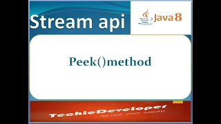 08  Peek method in Stream api