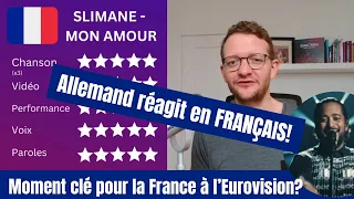 Allemand réagit à Slimane - Mon amour - Chanson française à l'EUROVISION 2024
