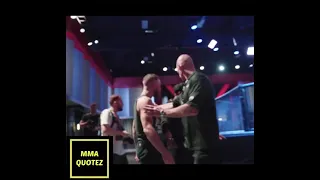 Conor McGregor confronts Rafael dos Anjos at UFC 264 weigh in