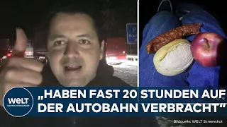 STILLSTAND AUF DER A5: WELT-Reporter steckt 18 Stunden im Stau – Schnee sorgt für Verkehrschaos