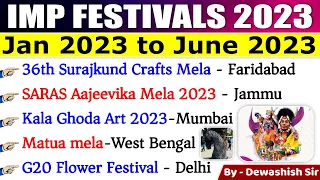 Fair & Festival of India Current Affairs 2023 | भारत के प्रमुख त्यौहार एवं मेले | Jan to June 2023 |