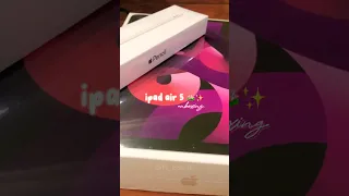 Ipad Air 5 in pink ! 🌸💗 + apple pencil (quick unboxing) 🫶🏻 #shorts #ipadair5