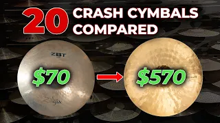 20 Crash Cymbals Compared - From $70 to $570