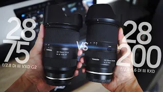 Tamron 28-75mm f/2.8 VXD G2 vs Tamron 28-200mm f/2.8-5.6 RXD (4K)