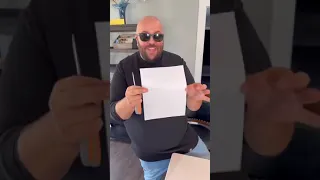 How to fit your whole body thru a sheet of paper  CHALLENGE REVEALED  😱 #shorts #funny #viral