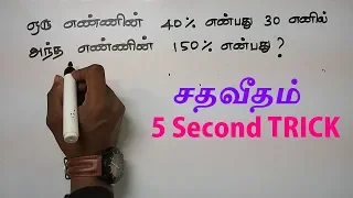 PERCENTAGE IN TAMIL | APTITUDE AND REASONING IN TAMIL | TNPSC, SSC, IBPS, RRB