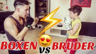 BOXEN gegen KLEINEN BRUDER !!😍😍