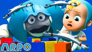 Attack of the Drone - Baby Daniel to the Rescue! | ARPO the Robot | Educational Kids Videos