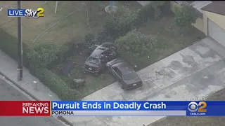 Pursuit Ends In Pomona With Deadly Crash