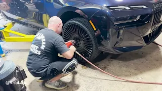 Watching Them Boys at WTW Customs put 24's on a 2023 BMW 7
