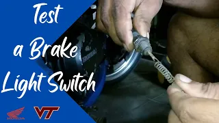 How To Test a Motorcycle Brake Light Switch