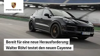 Walter Röhrl testet neues Performance-Modell der Cayenne-Baureihe