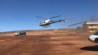 2019 Baja 400: AS350 helicopters refueling at our fuel pit in Colonet