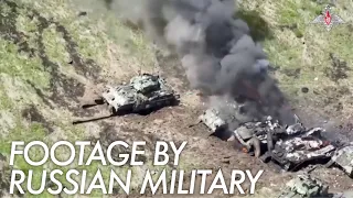 Russia releases video of drone strikes on Western-aided tanks in Zaporizhzhia, Ukraine