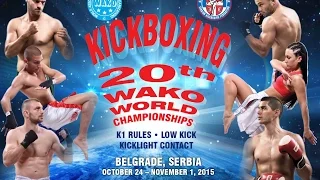 WAKO Senior World Championships Ring 1 30/10/2015