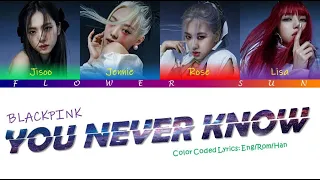 BLACKPINK   'YOU NEVER KNOW' (Color Coded Lyric: Eng/Rom/Han)