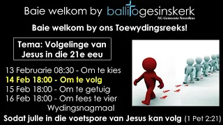 Ballito Gesinskerk Toewydingsdiens Maandag 14 Februarie