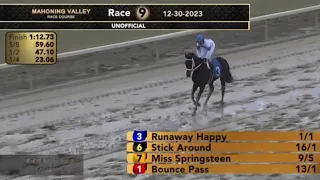 Runaway Happy (Runhappy) wins by 21 Lengths in a $31.8k Maiden Special Weight at Mahoning Valley