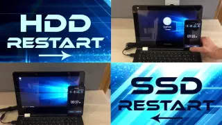 SSD vs HDD restart test / újraindítás teszt