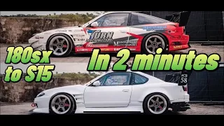 Nissan 180sx to S15 Silvia conversion in 2 minutes.