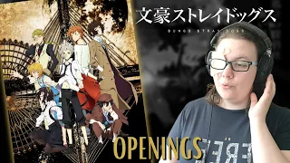 NEW Anime Fan Reacts to BUNGOU STRAY DOGS Openings (1-4) | Openings reaction