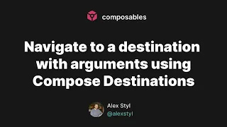 Navigate to a destination with arguments using Compose Destinations