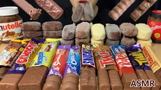 ASMR MAGNUM NUTELLA MALTESERS KITKAT CHOCOLATE ICE CREAM DESSERT MUKBANG es krim sorveteアイスクリーム초콜릿먹방