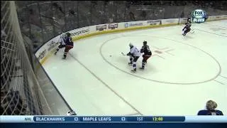 Fedor Tyutin slapshot goal 2-1 St. Louis Blues vs Columbus Blue Jackets 12/14/13 NHL Hockey.