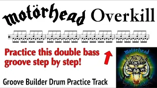 Overkill - Motörhead | Learn the groove step by step | Drums Only Practice Track