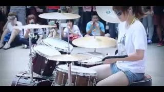 Amazing Asian Girl Drumming BigBang Fantastic Baby
