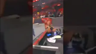 Brock Lesnar F-5 Otis Through the Announcer Table: Raw