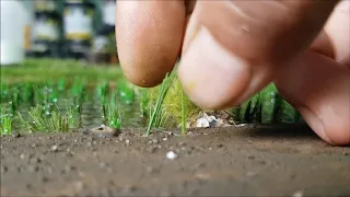 The making of paddy field diorama