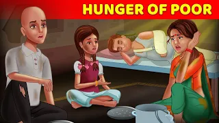 Hunger of poor people | | A Heart Touching Story In English | @Animated_Stories