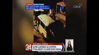 24 Oras: Ilang lumabag sa curfew, pinalangoy sa maruming kanal