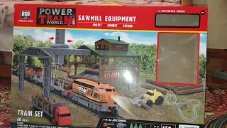 Обзор железной дороги с погрузчиком/залізної дороги/Power train world Sawmill equipment/от Maya Toys