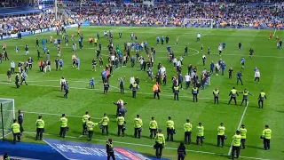 Birmingham fans invading pitch, to then find out they have been relegated