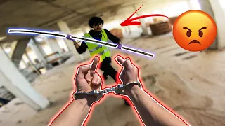 WHY DID I GET  HANDCUFFED for DOING PARKOUR!-PARKOUR VS SECURITY-(POLICE VS PARKOUR )