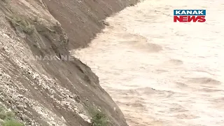 Road Got Washed In Chabba Seri Area At National Highway In Rambha Area Due To Heavy Rain