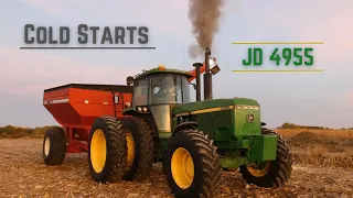 John Deere 4955 Cold Start Compilation