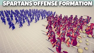 SPARTANS OFFENSE FORMATION vs EVERY UNIT - Totally Accurate Battle Simulator TABS