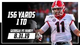 Jake Fromm Full Highlights Georgia vs Vanderbilt | 156 Yards, 1 TD | 8.31.19