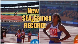 Kristina Knott breaks Lydia de Vega's 33-years record | SEA Games 2019 Athletics event