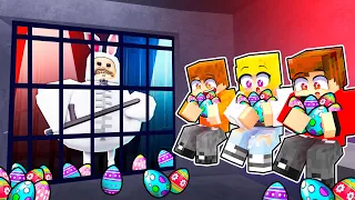 GRUBY ZAJĄCZEK POLICJANT ZAMKNĄŁ NAS W WIĘZIENIU w Minecraft! (BARRY'S PRISON RUN Easter Edition)