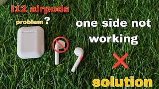 i12 airpods one side not working| problem solution in just 3 minutes 🥺| i12 airpods problems|